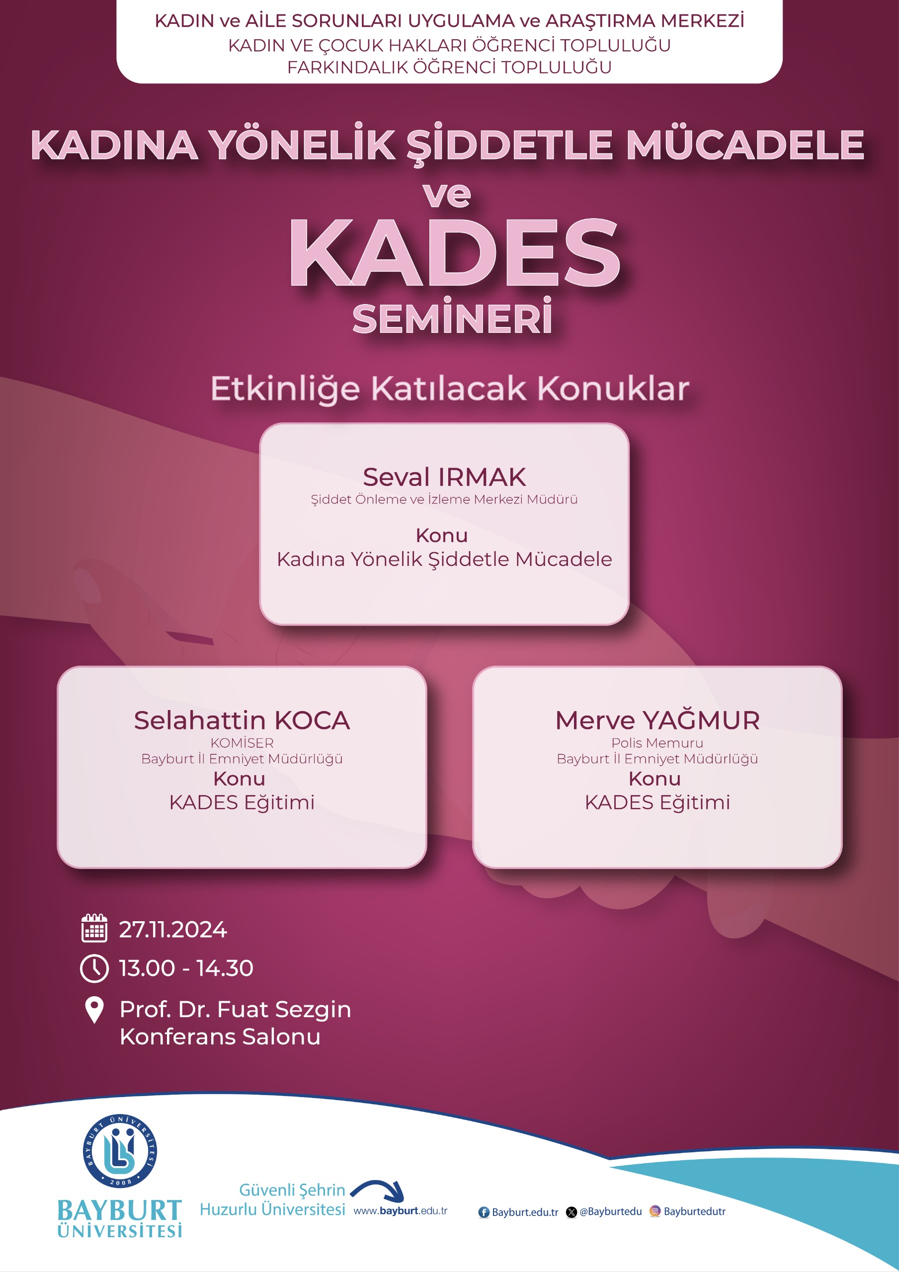 Kadına Yönelik Şiddetle Mücadele ve KADES Semineri