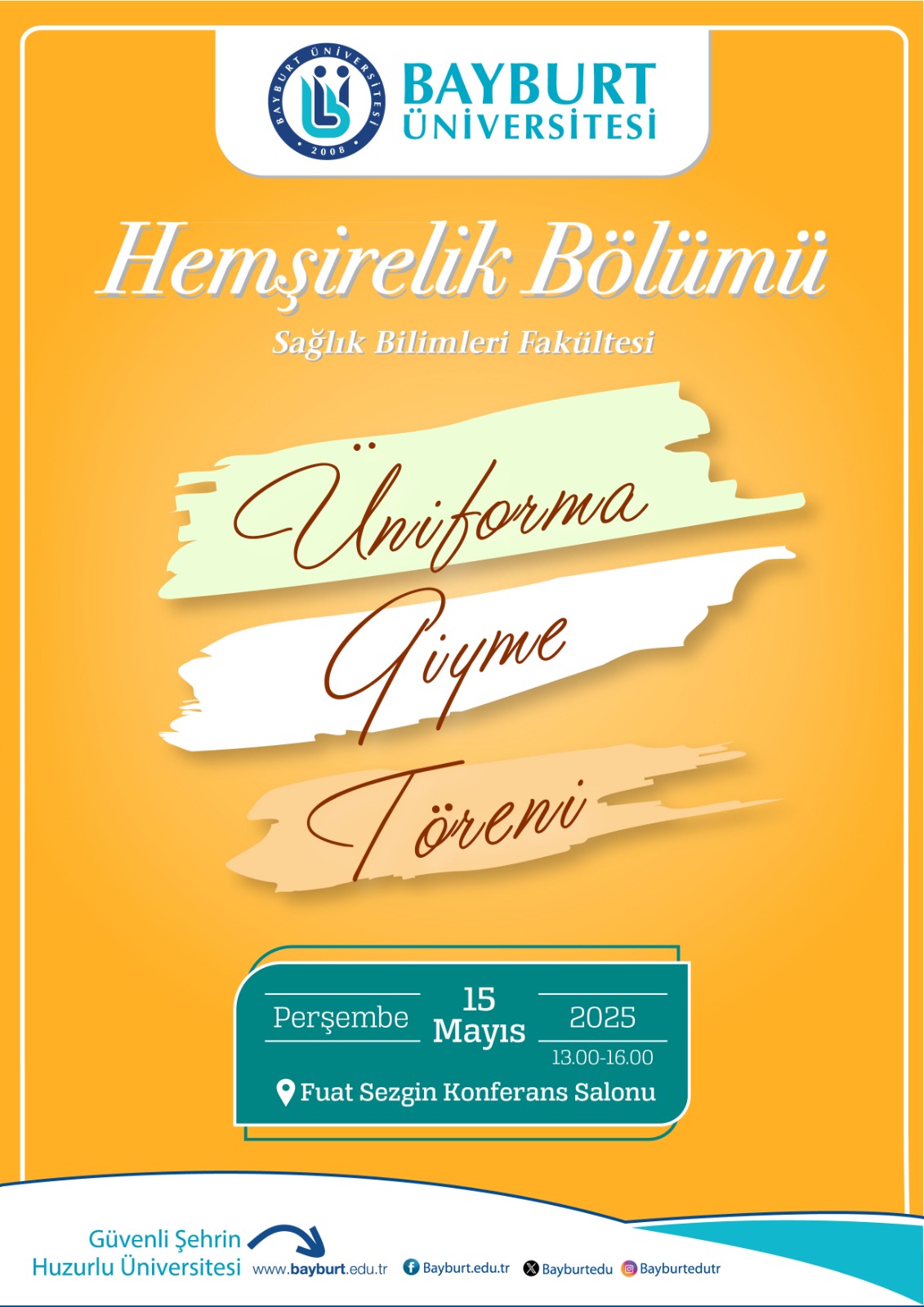HEMŞİRELİK BÖLÜMÜ ÖNLÜK GİYME TÖRENİ