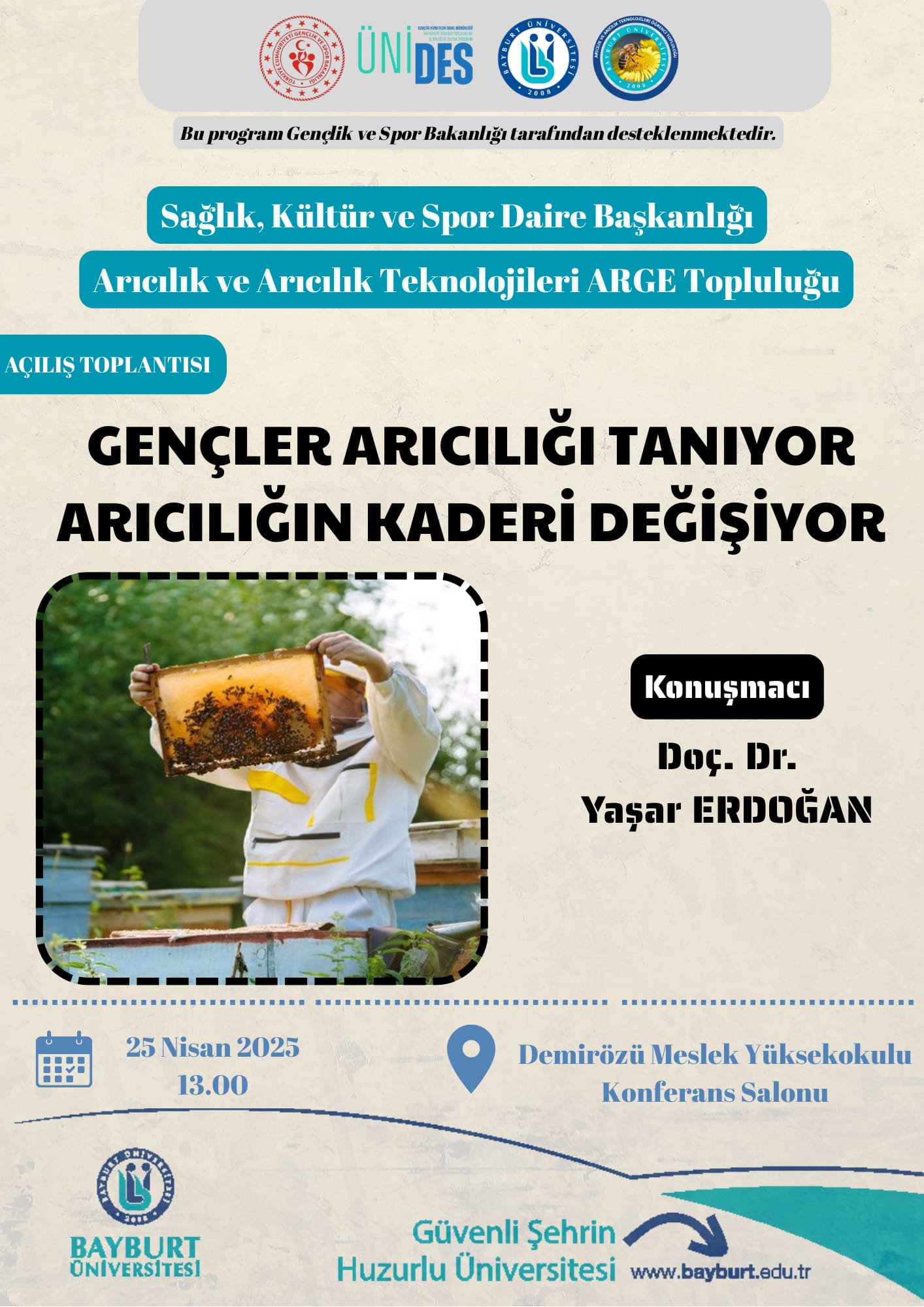 "Gençler Arıcılığı Tanıyor Arıcılığın Kaderi Değişiyor" ÜNİDES Projesi