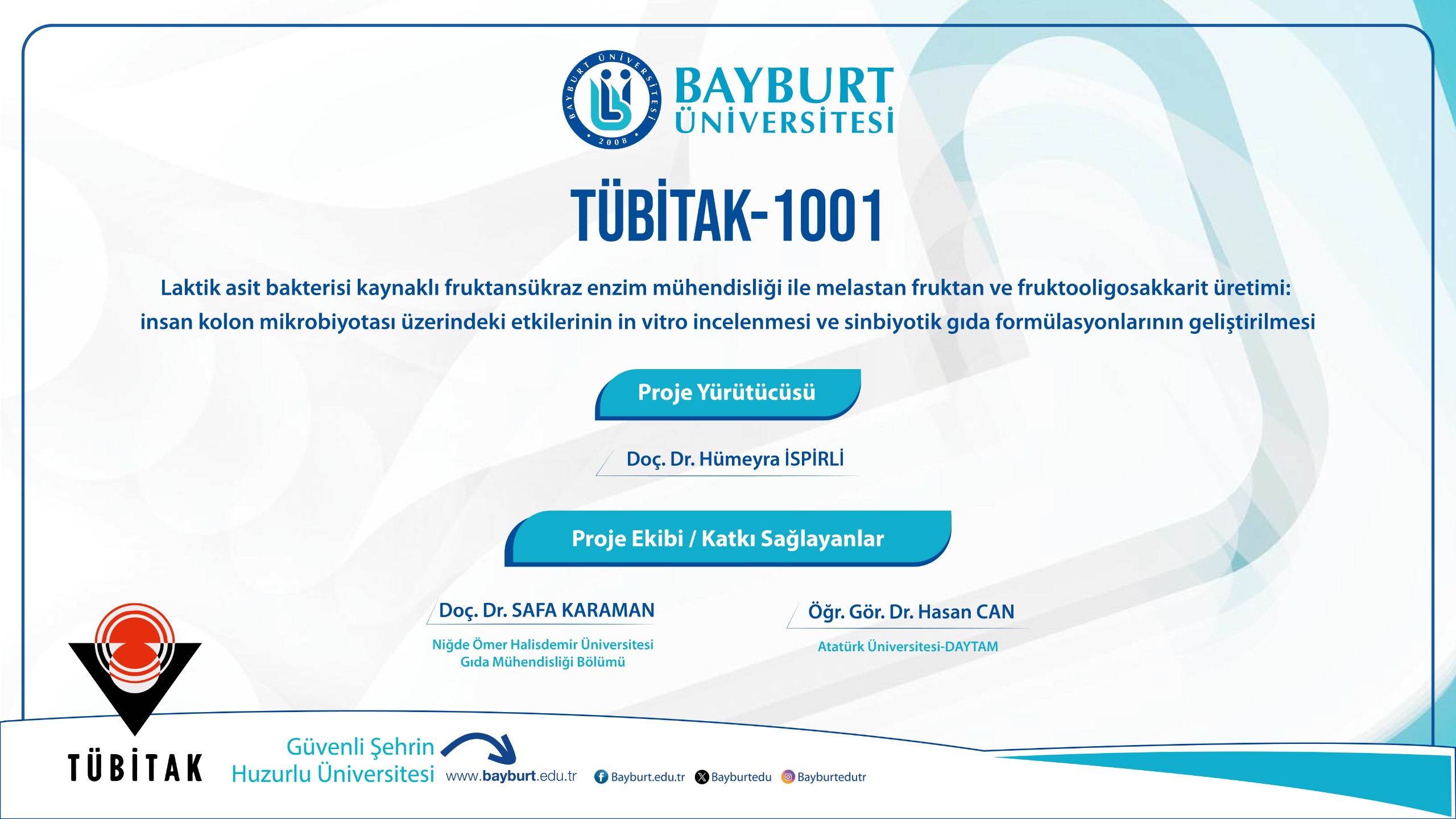 Üniversitemiz Öğretim Üyesi Doç. Dr. Hümeyra İspirli'nin Projesi TÜBİTAK 1001 Desteği Almaya Hak Kazandı