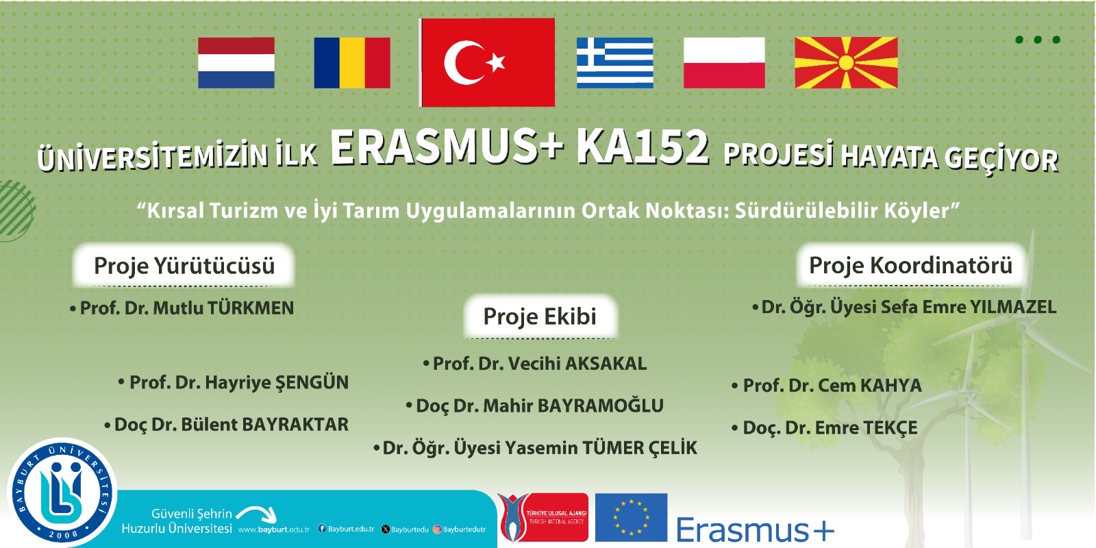 Üniversitemizin İlk Erasmus+ KA152 Projesi Olan “Sürdürülebilir Köyler” Hayata Geçiyor